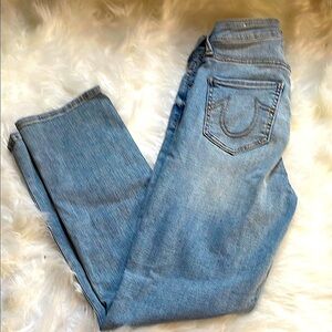 True Religion Blue Straight Leg Jeans